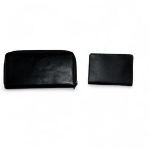 Black Wallet and Card Holder Set